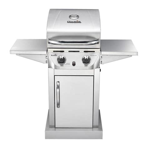 2 burner gas grill with stainless steel grates